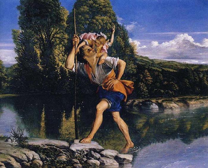 Orazio Gentileschi Saint Christopher Norge oil painting art